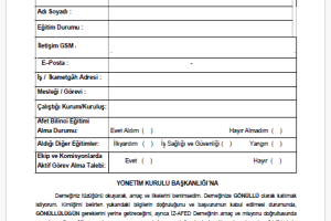 ÜYELİK BAŞVURU ŞARTLARI