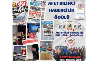 2. Afet Bilinci Habercilik Ödüllerü sahiplerini buldu