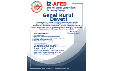İZ-AFED 3. Olağan Genel Kurul Duyurusu