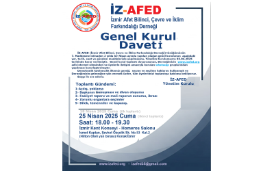 İZ-AFED Derneği 3. Olağan Genel Kurul İlanı