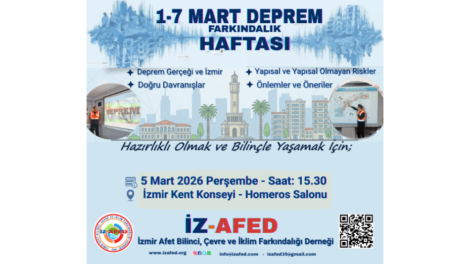 1-7 Mart Deprem Farkındalık Haftası Eğitimi